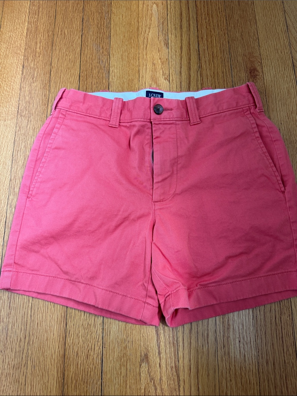 J. Crew red Cotton Chino Shorts 28”x 5” like new
